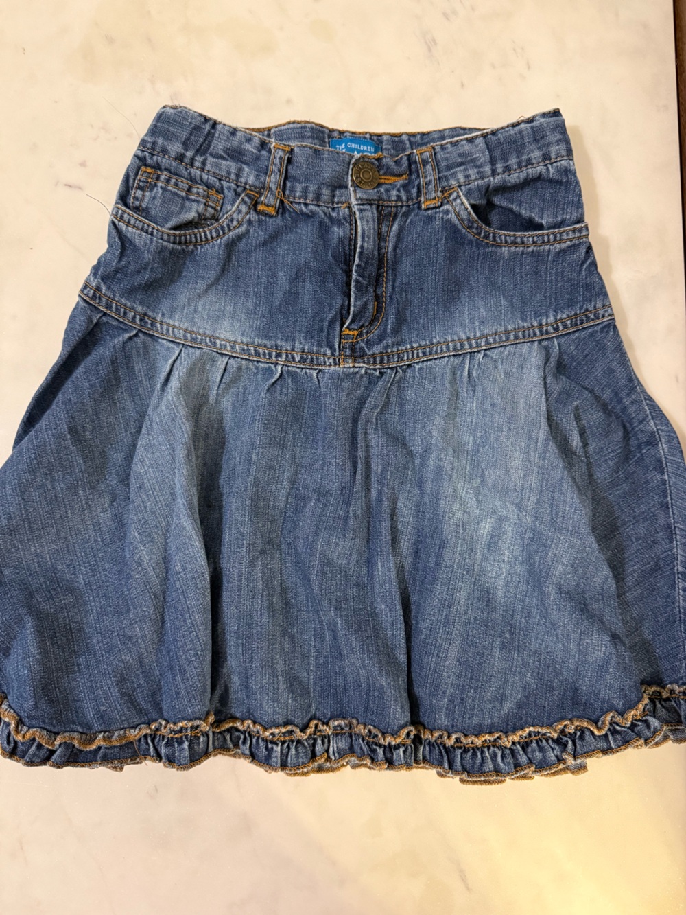 The Children's Place Denim Flared Skirt in Blue